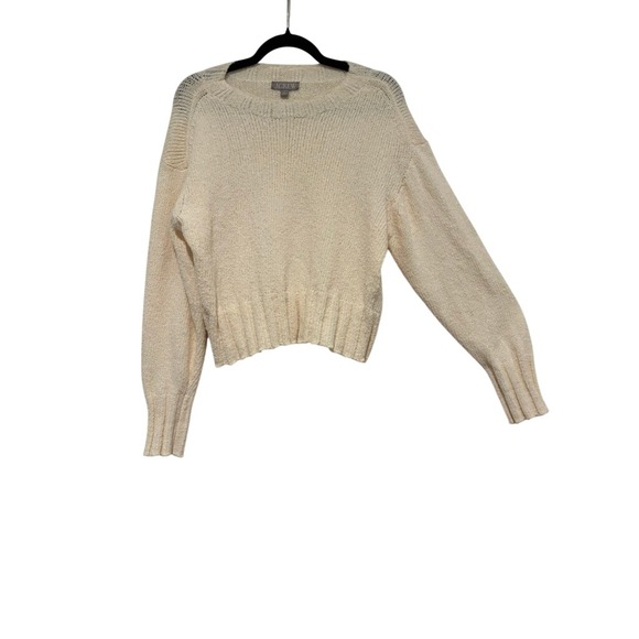 J Crew Sweaters - J Crew sz M cotton blend cream minimalist sweater LL